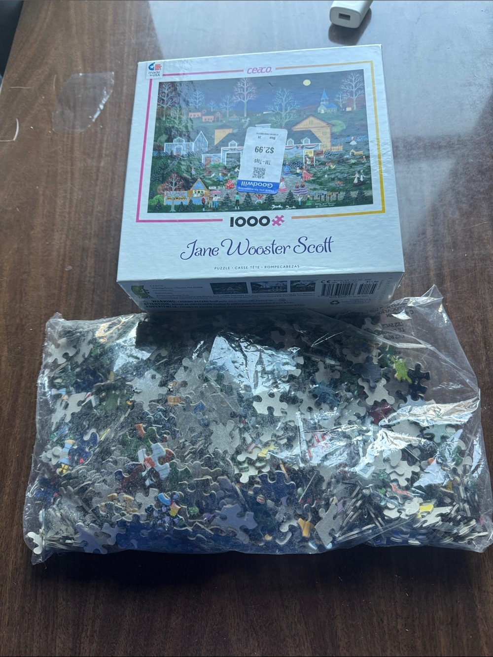 Jane Wooster Scott 1000-Piece Jigsaw Puzzle - Colorful Village Scene